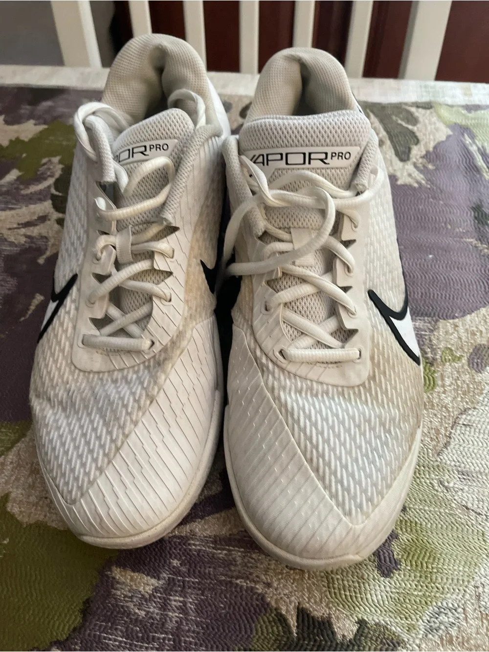 Nike White Sneakers with Black Swoosh